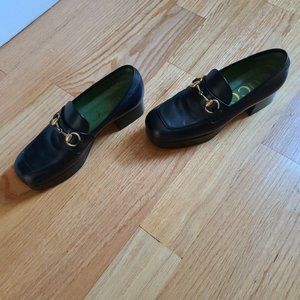 Gucci horsebit platform loafers women size 38
